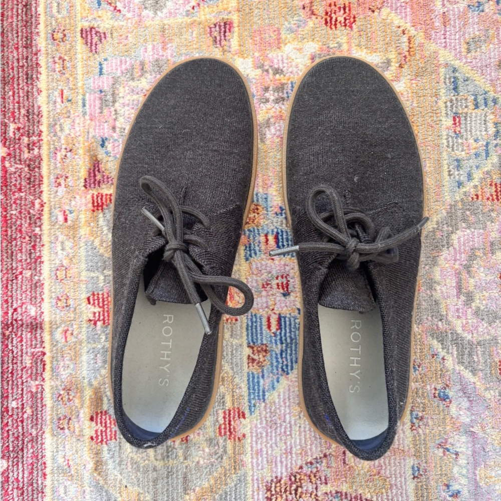 Rothy's Charcoal Brown Men's Merino Wool Sneaker/Loafer - The Monty, 11.5
